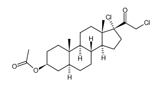 17α,21-dichloro-3β-acetoxy-5α-pregnan-20-one Structure