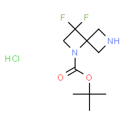 tert-butyl 3,3-difluoro-1,6-diazaspiro[3.3]heptane-1-carboxylate hydrochloride结构式