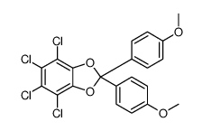 4,5,6,7-tetrachloro-2,2-bis(4-methoxyphenyl)-1,3-benzodioxole Structure