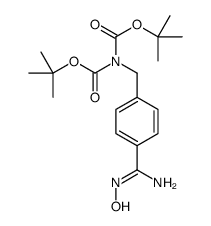 4-(N',N'-DIBOC-AMINOMETHYL)-N-HYDROXYBENZAMIDINE structure