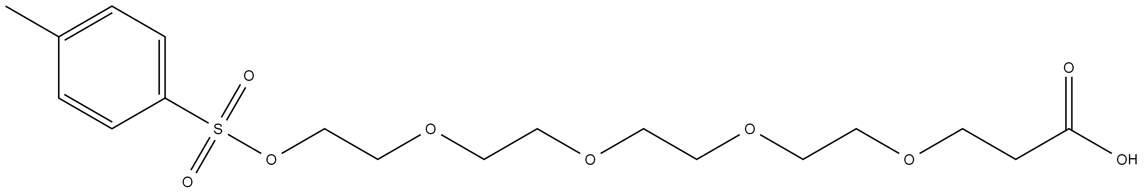 3-[2-(2-{2-[2-(Toluene-4-sulfonyloxy)-ethoxy]-ethoxy}-ethoxy)-ethoxy]-propionic acid Structure