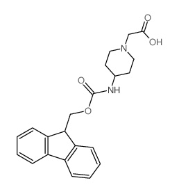 Fmoc-4-氨基-1-羧甲基-哌啶结构式