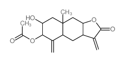 Naphtho[2,3-b]furan-2(3H)-one,6-(acetyloxy)decahydro-7-hydroxy-8a-methyl-3,5-bis(methylene)-,(3aR,4aR,6R,7R,8aR,9aR)- picture