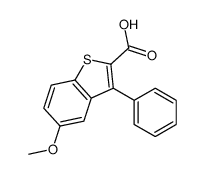 5-methoxy-3-phenyl-1-benzothiophene-2-carboxylic acid结构式