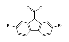2,7-dibromo-fluorene-9-carboxylic acid结构式