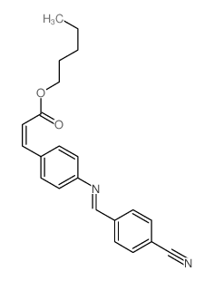 2-Propenoic acid,3-[4-[[(4-cyanophenyl)methylene]amino]phenyl]-, pentyl ester, (E,E)- (9CI)结构式