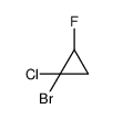 1-bromo-1-chloro-2-fluorocyclopropane Structure