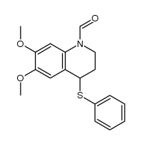 1-formyl-1,2,3,4-tetrahydro-6,7-dimethoxy-4-phenylthioquinoline结构式