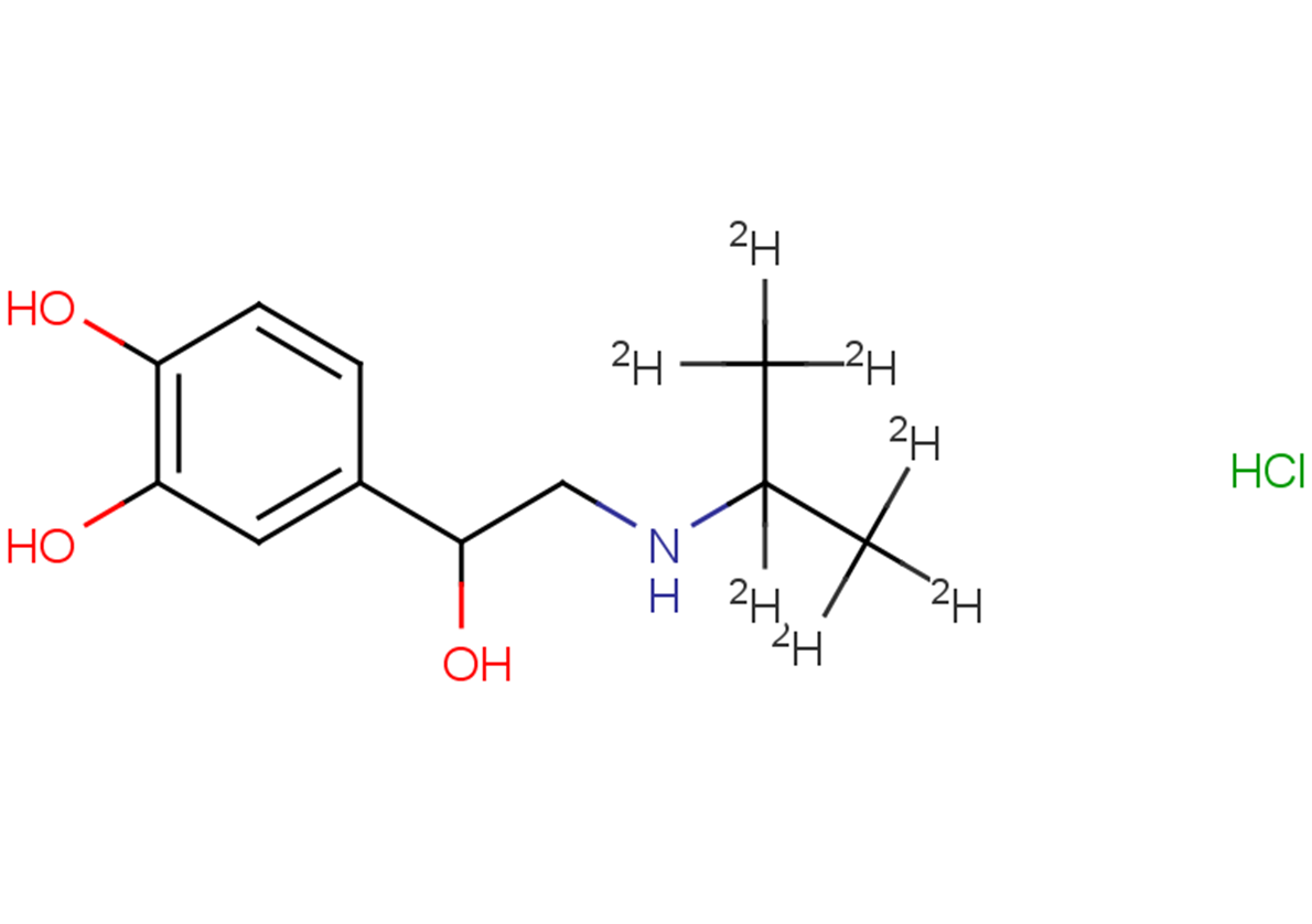 Isoproterenol-d7 HCl Structure