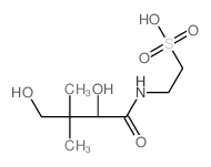 Ethanesulfonic acid,2-[[(2R)-2,4-dihydroxy-3,3-dimethyl-1-oxobutyl]amino]-结构式