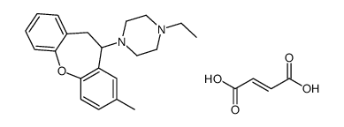 (E)-but-2-enedioic acid,1-ethyl-4-(3-methyl-5,6-dihydrobenzo[b][1]benzoxepin-5-yl)piperazine结构式