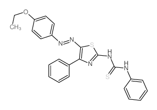Thiourea,N-[5-[2-(4-ethoxyphenyl)diazenyl]-4-phenyl-2-thiazolyl]-N'-phenyl- Structure