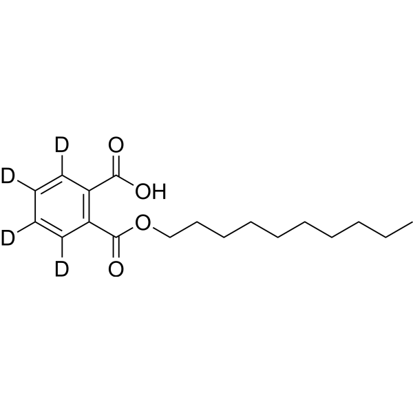 Mono-n-Decyl Phthalate-3,4,5,6-d4结构式