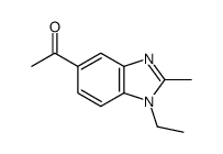 1-(1-乙基-2-甲基-1H-苯并[d]咪唑-5-基)乙酮结构式