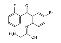 2-amino-N-[4-bromo-2-(2-fluorobenzoyl)phenyl]acetamide结构式