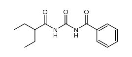 N-Benzoyl-N-diethylacetyl-harnstoff结构式