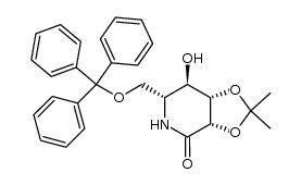 2,3-O-isopropylidene-6-O-triphenylmethyl-D-mannono-δ-lactam结构式