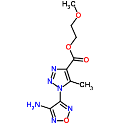 2-Methoxyethyl 1-(4-amino-1,2,5-oxadiazol-3-yl)-5-methyl-1H-1,2,3-triazole-4-carboxylate结构式
