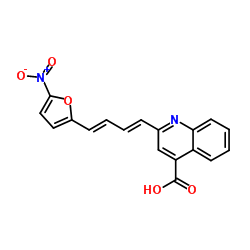 2-[4-(5-Nitro-2-furyl)-1,3-butadienyl]-4-quinolinecarboxylic acid结构式