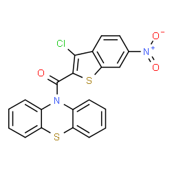 (3-Chloro-6-nitro-1-benzothiophen-2-yl)(10H-phenothiazin-10-yl)methanone Structure