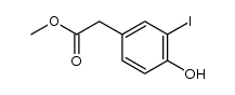methyl 2-(4-hydroxy-3-iodophenyl)acetate结构式
