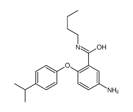 5-amino-N-butyl-2-(4-propan-2-ylphenoxy)benzamide结构式