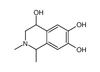 1,2-dimethyl-3,4-dihydro-1H-isoquinoline-4,6,7-triol结构式