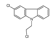 3-chloro-9-(2-chloroethyl)carbazole结构式