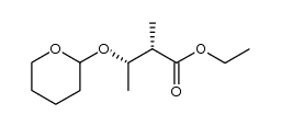 ethyl (2S,3S)-2-methyl-3-(tetrahydropyranyloxy)butanoate结构式