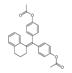 4-[[4-Acetoxyphenyl](3,4-dihydronaphthalen-1(2H)-ylidene)methyl]phenol acetate structure