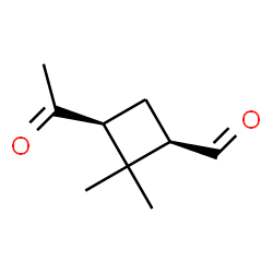 Cyclobutanecarboxaldehyde, 3-acetyl-2,2-dimethyl-, (1R,3S)-rel- (9CI)结构式