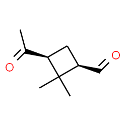 Cyclobutanecarboxaldehyde, 3-acetyl-2,2-dimethyl-, (1R,3S)-rel- (9CI) picture