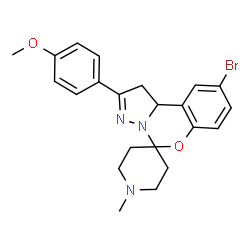 9'-bromo-2'-(4-methoxyphenyl)-1-methyl-1',10'b-dihydrospiro(piperidine-4,5'-pyrazolo[1,5-c][1,3]benzoxazine) Structure