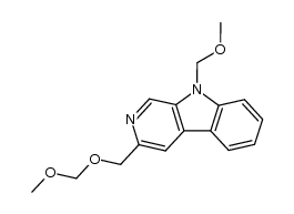 3-(methoxymethyloxy)methyl-N-methoxymethyl-9H-pyrido[3,4-b]indole Structure