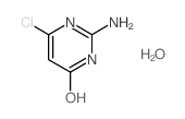 2-Amino-6-chloropyrimidin-4-ol hydrate structure