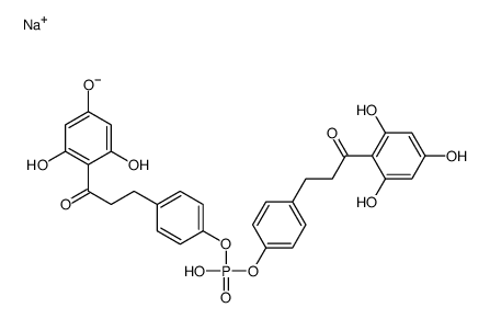 sodium,bis[4-[3-oxo-3-(2,4,6-trihydroxyphenyl)propyl]phenyl] phosphate Structure