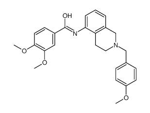 3,4-dimethoxy-N-[2-[(4-methoxyphenyl)methyl]-3,4-dihydro-1H-isoquinolin-5-yl]benzamide Structure
