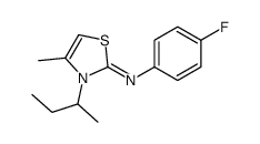 3-butan-2-yl-N-(4-fluorophenyl)-4-methyl-1,3-thiazol-2-imine结构式