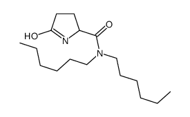 N,N-dihexyl-5-oxopyrrolidine-2-carboxamide结构式