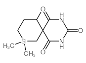 2,4-Diaza-8,8,11-trimethyl-8-silaspiro[5.5]undecane-1,3, 5-trione结构式