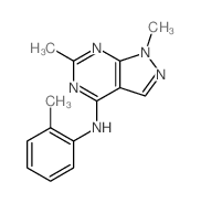 3,9-dimethyl-N-(2-methylphenyl)-2,4,8,9-tetrazabicyclo[4.3.0]nona-1,3,5,7-tetraen-5-amine结构式