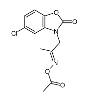 [1-(5-chloro-2-oxo-1,3-benzoxazol-3-yl)propan-2-ylideneamino] acetate结构式
