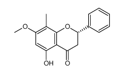 (S)-5-hydroxy-7-methoxy-8-methyl-2-phenyl-chroman-4-one Structure