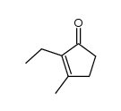 2-ethyl-3-methyl-2-cyclopenten-1-one Structure