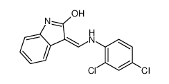 (3Z)-3-[(2,4-dichloroanilino)methylidene]-1H-indol-2-one Structure