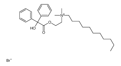 2-(2-hydroxy-2,2-diphenylacetyl)oxyethyl-dimethyl-undecylazanium,bromide Structure