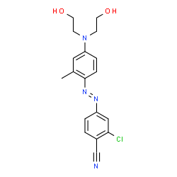 4-[[4-[bis(2-hydroxyethyl)amino]-o-tolyl]azo]-2-chlorobenzonitrile Structure