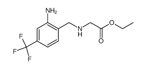 (2-Amino-4-trifluoromethyl-benzylamino)-acetic acid ethyl ester结构式
