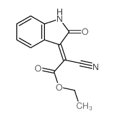 Acetic acid,2-cyano-2-(1,2-dihydro-2-oxo-3H-indol-3-ylidene)-, ethyl ester结构式