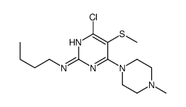 N-butyl-4-chloro-6-(4-methylpiperazin-1-yl)-5-methylsulfanylpyrimidin-2-amine Structure